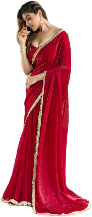 VRAGI Chiffon Embellished Regular Saree With Unstitched Blouse Piece ( Pink ) VRAGI Chiffon Embellished Regular Saree With Unstitched Blouse Piece ( Pink )