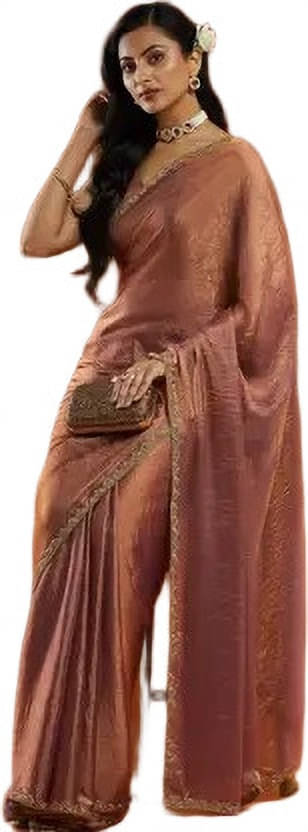 VRAGI Chiffon Embellished Regular Saree With Unstitched Blouse Piece ( Purple ) VRAGI Chiffon Embellished Regular Saree With Unstitched Blouse Piece ( Purple )