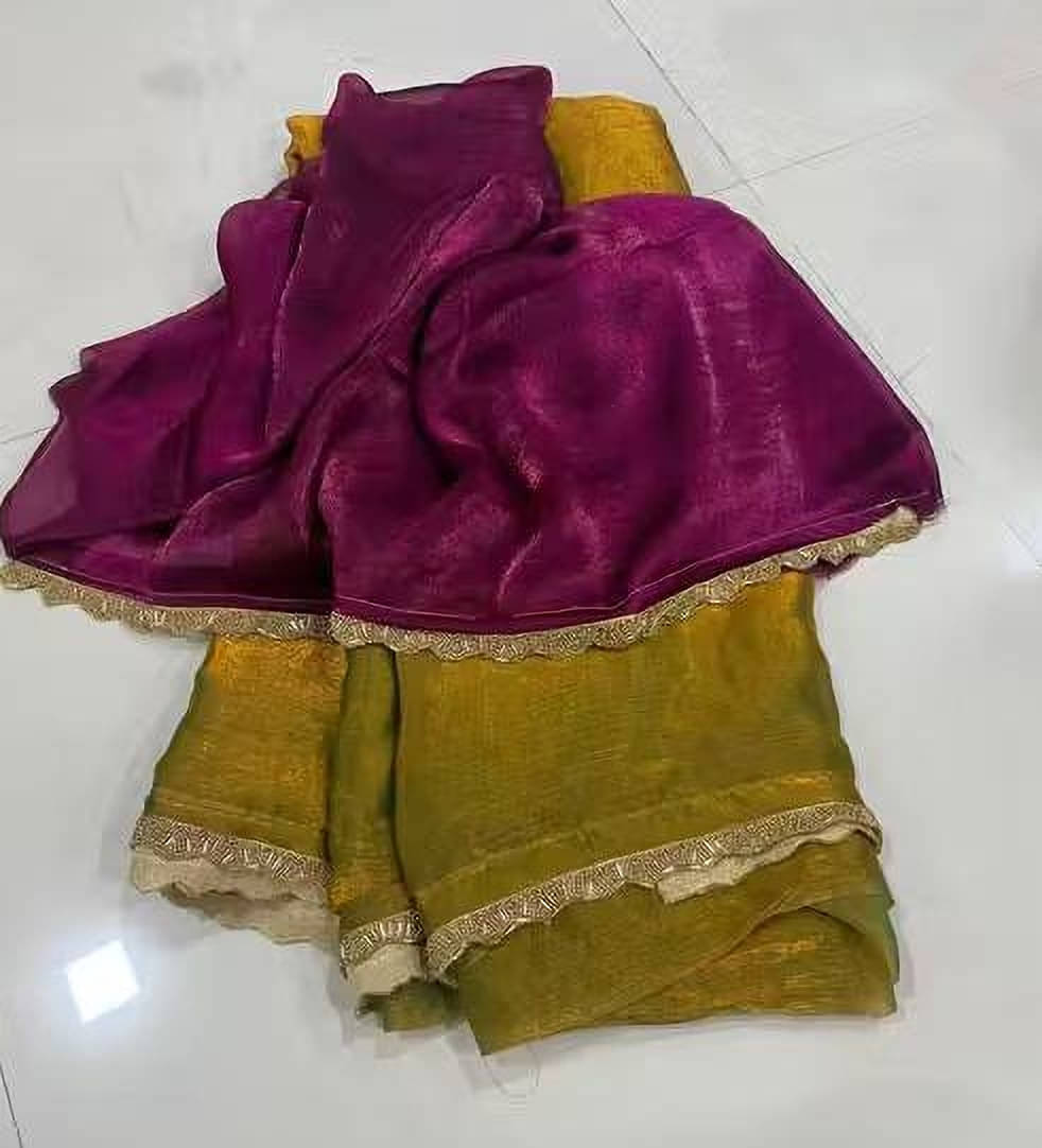 VRAGI Chiffon Embellished Regular Saree With Unstitched Blouse Piece ( Multicolor ) VRAGI Chiffon Embellished Regular Saree With Unstitched Blouse Piece ( Multicolor )