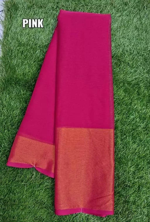     			VRAGI Chiffon Embroidered Regular Saree With Unstitched Blouse Piece ( Pink )