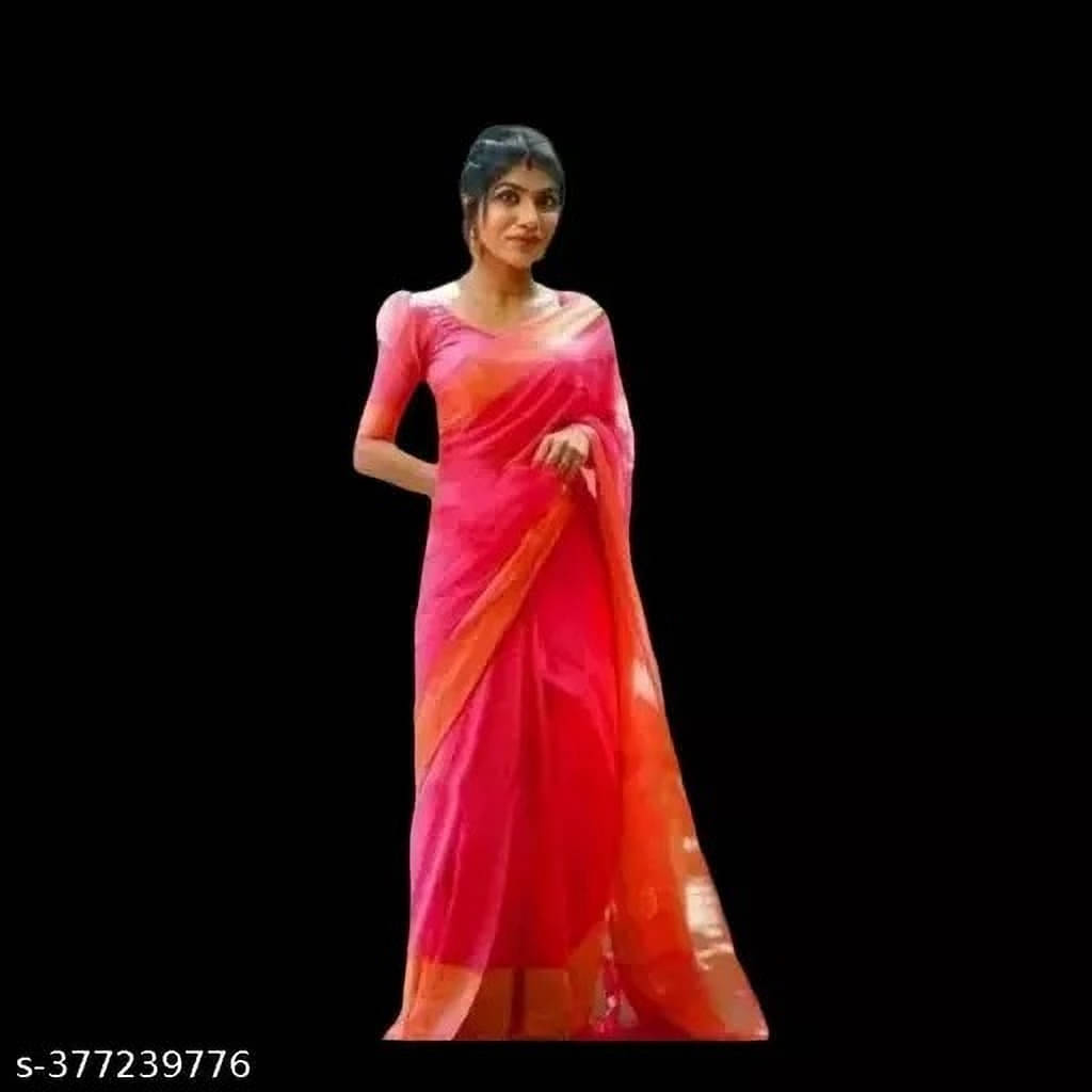 VRAGI Chiffon Self Design Regular Saree With Unstitched Blouse Piece ( Pink ) VRAGI Chiffon Self Design Regular Saree With Unstitched Blouse Piece ( Pink )