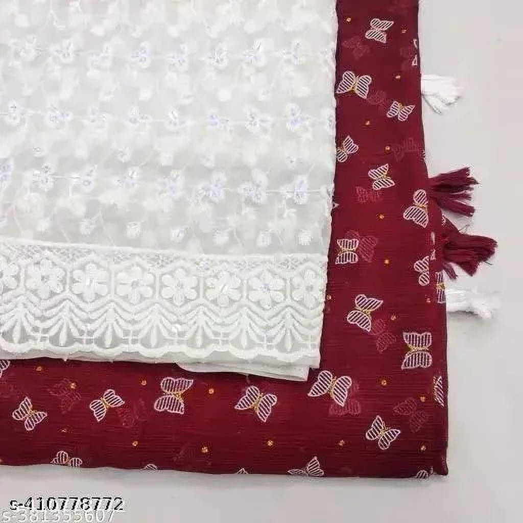 VRAGI Georgette Printed Regular Saree With Unstitched Blouse Piece ( Maroon ) VRAGI Georgette Printed Regular Saree With Unstitched Blouse Piece ( Maroon )