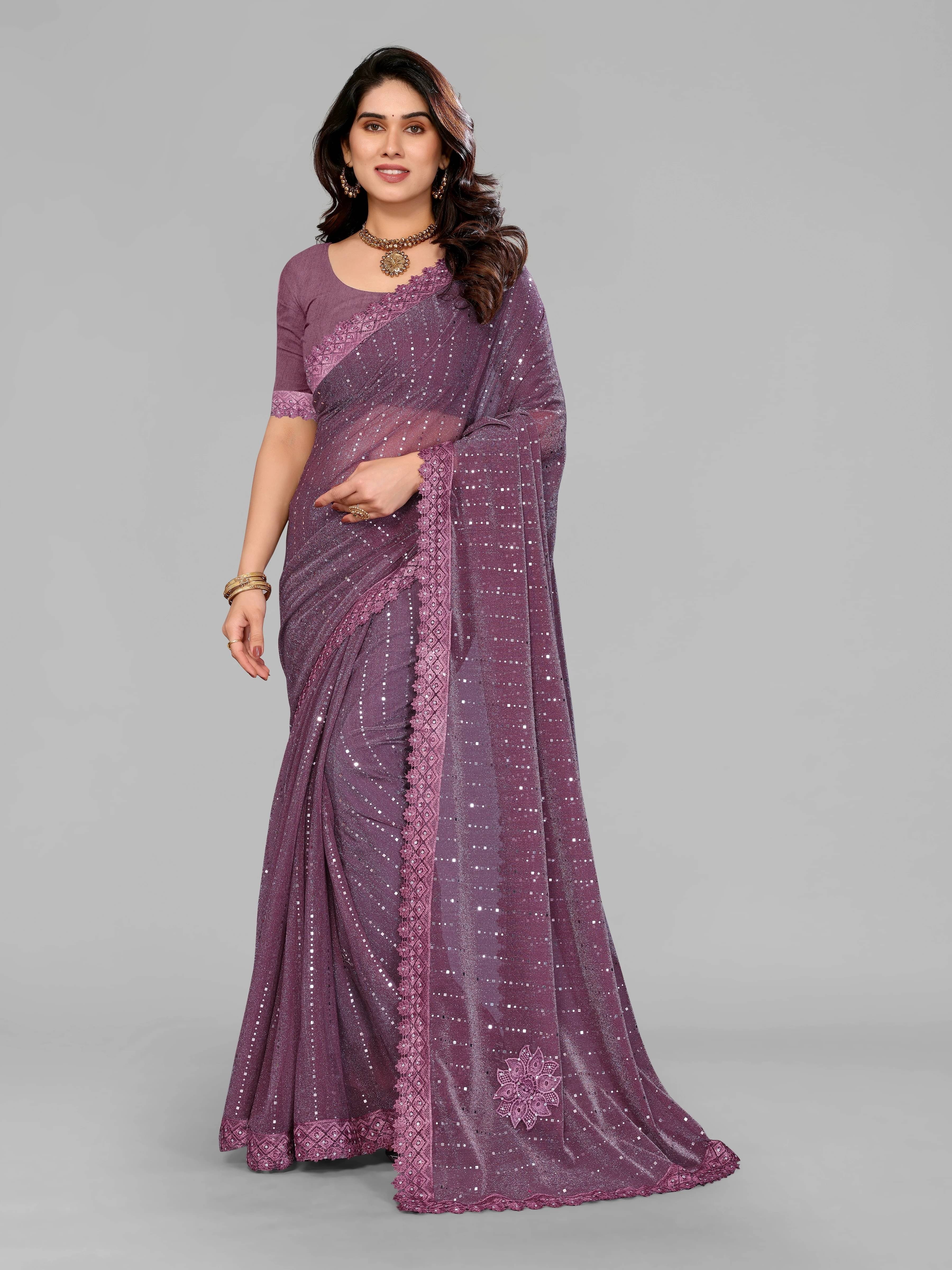 VRAGI Lycra Printed Regular Saree With Unstitched Blouse Piece ( Multicolor ) VRAGI Lycra Printed Regular Saree With Unstitched Blouse Piece ( Multicolor )