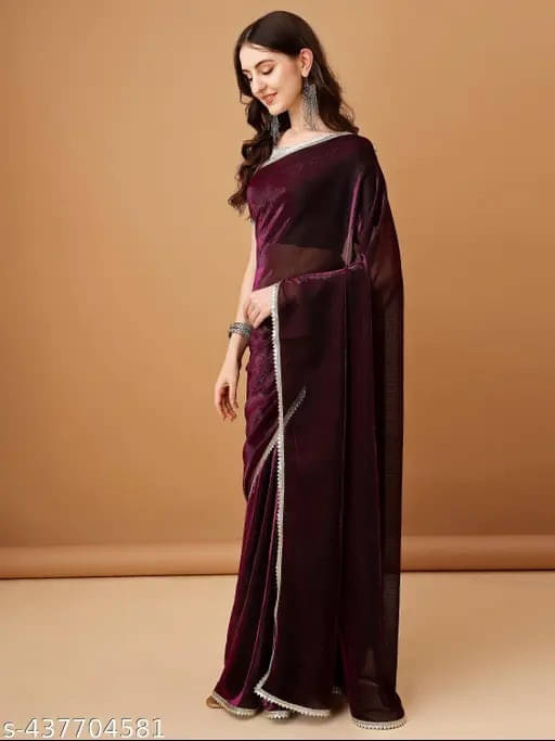 VRAGI Lycra Self Design Regular Saree With Unstitched Blouse Piece ( Maroon ) VRAGI Lycra Self Design Regular Saree With Unstitched Blouse Piece ( Maroon )