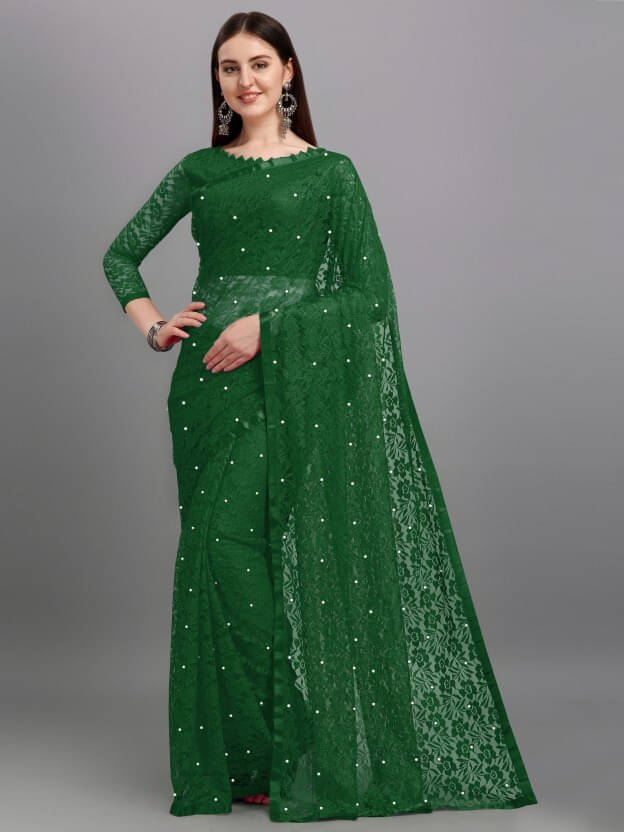 VRAGI Net Self Design Regular Saree With Unstitched Blouse Piece ( Light Green ) VRAGI Net Self Design Regular Saree With Unstitched Blouse Piece ( Light Green )