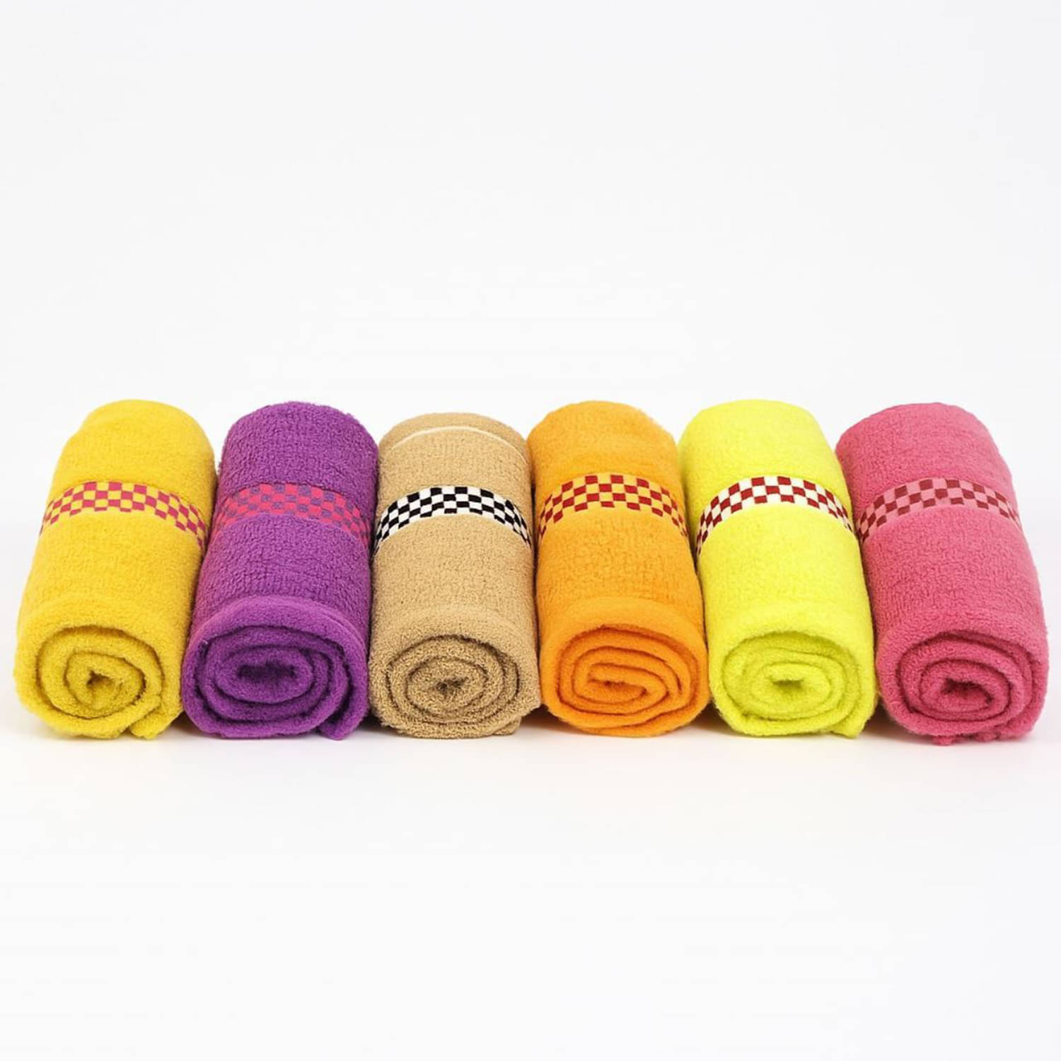     			Valtellina Cotton Solid Face Towel 301-350 GSM ( Pack of 6 ) - Multicolor