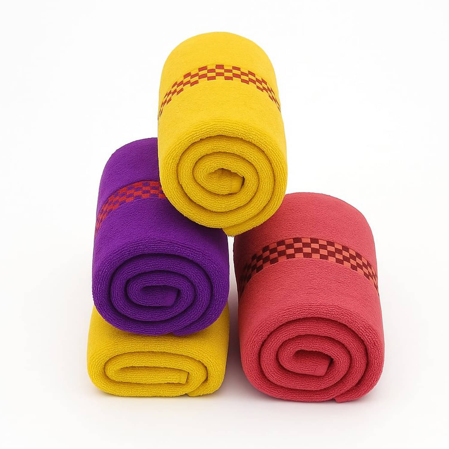     			Valtellina Cotton Solid Face Towel 301-350 GSM ( Pack of 4 ) - Purple