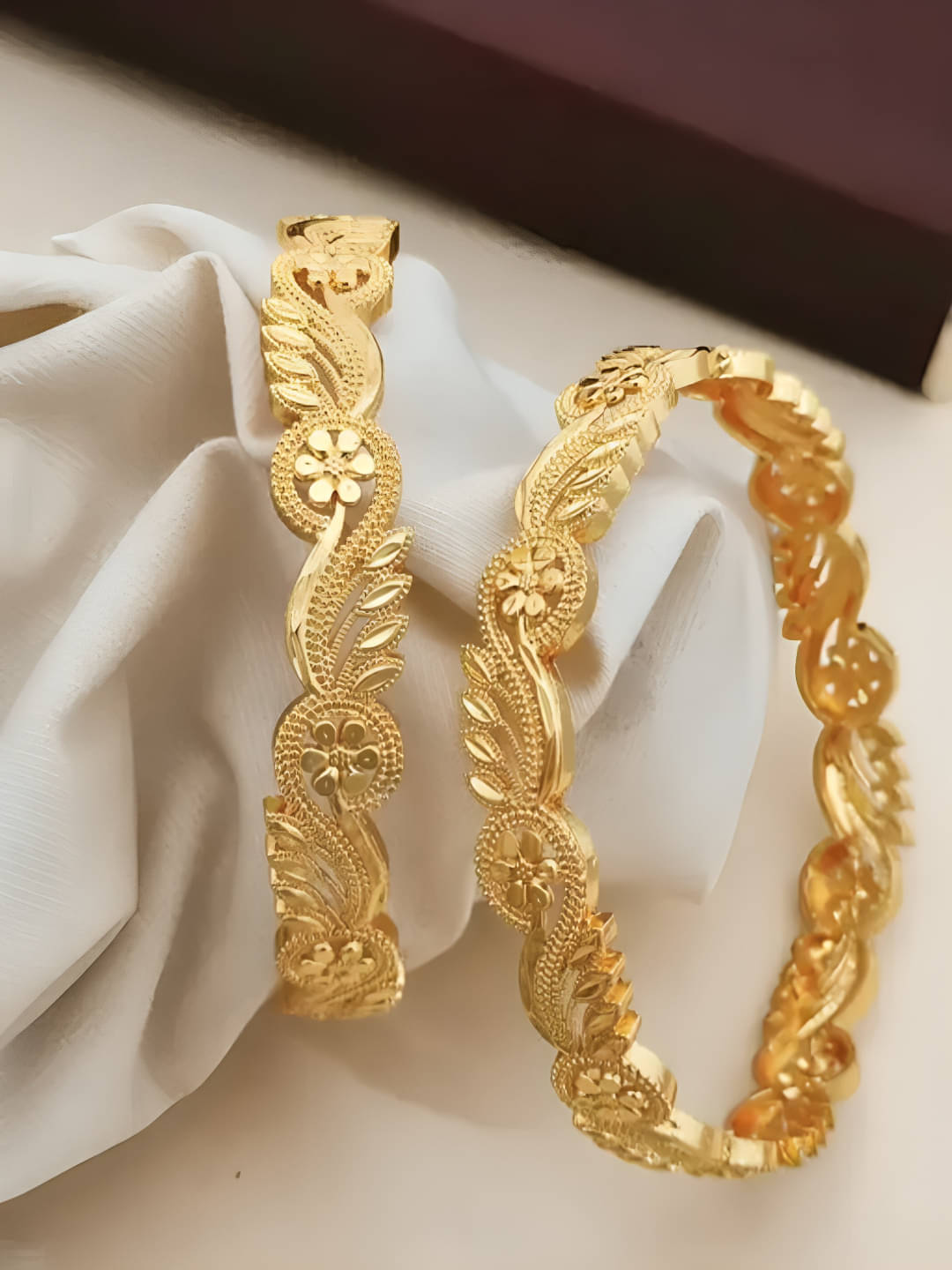 Vani Enterprise Gold Bangle Set ( Pack of 2 ) Vani Enterprise Gold Bangle Set ( Pack of 2 )