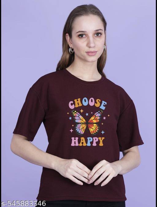     			Wexam Style Women's Cotton Blend Regular Top ( Maroon )