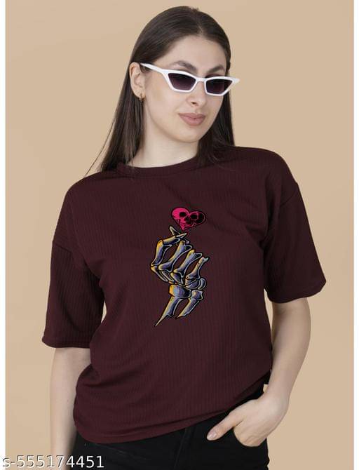     			Wexam Style Women's Cotton Blend Regular Top ( Maroon )