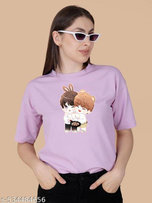     			Wexam Style Women's Cotton Blend Regular Top ( Lavender )