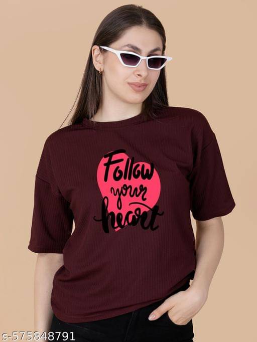     			Wexam Style Women's Cotton Blend Regular Top ( Maroon )