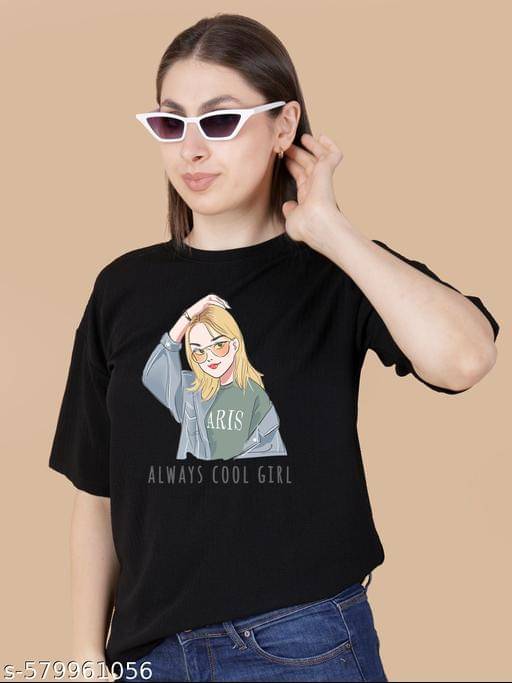 Wexam Style Women's Cotton Blend Regular Top ( Black ) Wexam Style Women's Cotton Blend Regular Top ( Black )