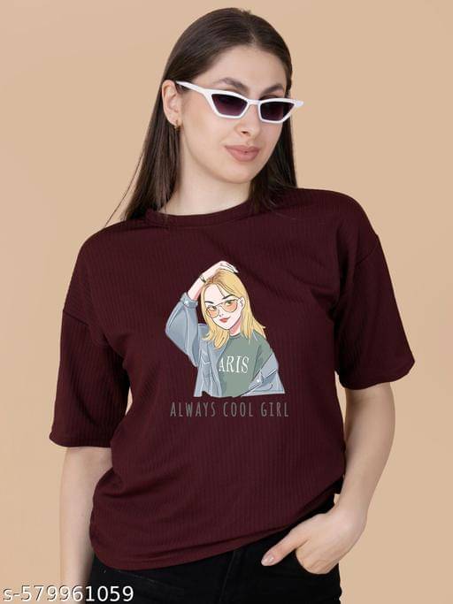     			Wexam Style Women's Cotton Blend Regular Top ( Maroon )