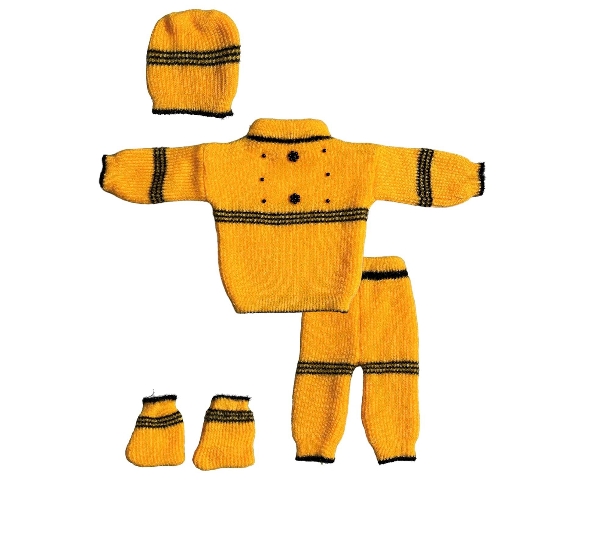     			Wocrevar Pack of 1 Unisex for Baby Woollen Sweater ( Yellow )