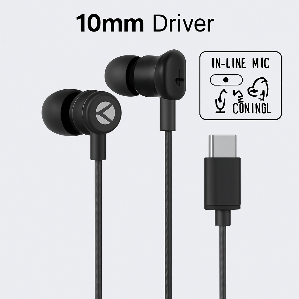     			Zebronics  Buds C10 Type C Earphone