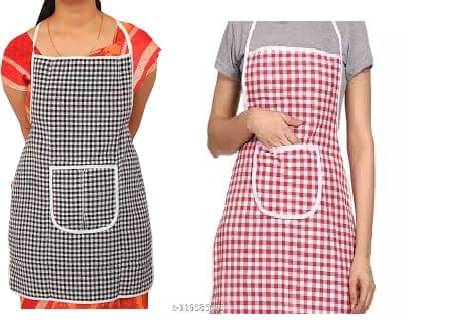 trendy Rabbit Cotton Printed Kitchen Apron with 1 Center Pocket ( Pack of 2 ) trendy Rabbit Cotton Printed Kitchen Apron with 1 Center Pocket ( Pack of 2 )
