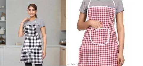     			trendy Rabbit Cotton Printed Kitchen Apron with 1 Center Pocket ( Pack of 2 )