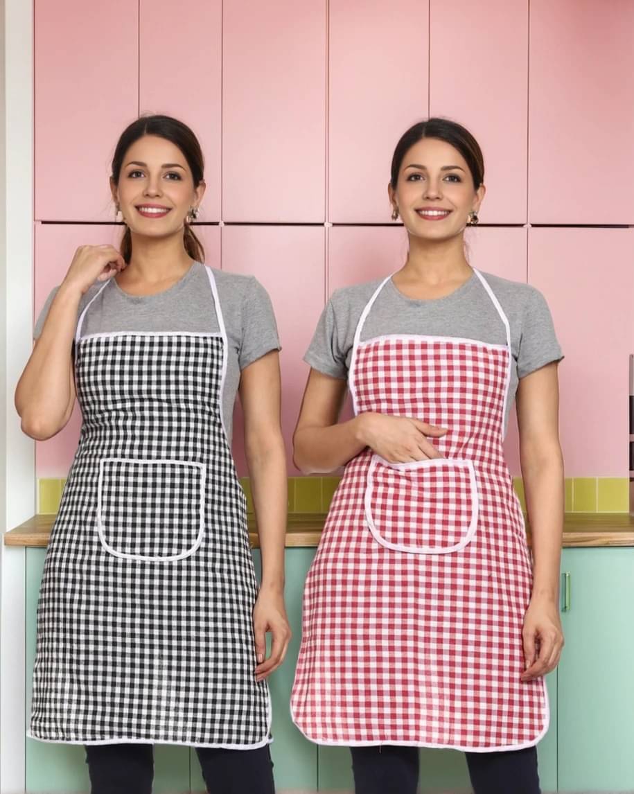 trendy Rabbit Cotton Printed Kitchen Apron with 1 Center Pocket ( Pack of 2 ) trendy Rabbit Cotton Printed Kitchen Apron with 1 Center Pocket ( Pack of 2 )