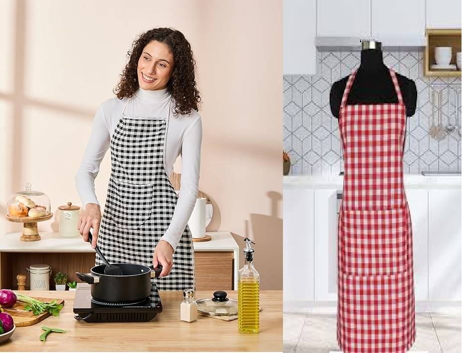     			trendy Rabbit Cotton Printed Kitchen Apron with 1 Center Pocket ( Pack of 2 )