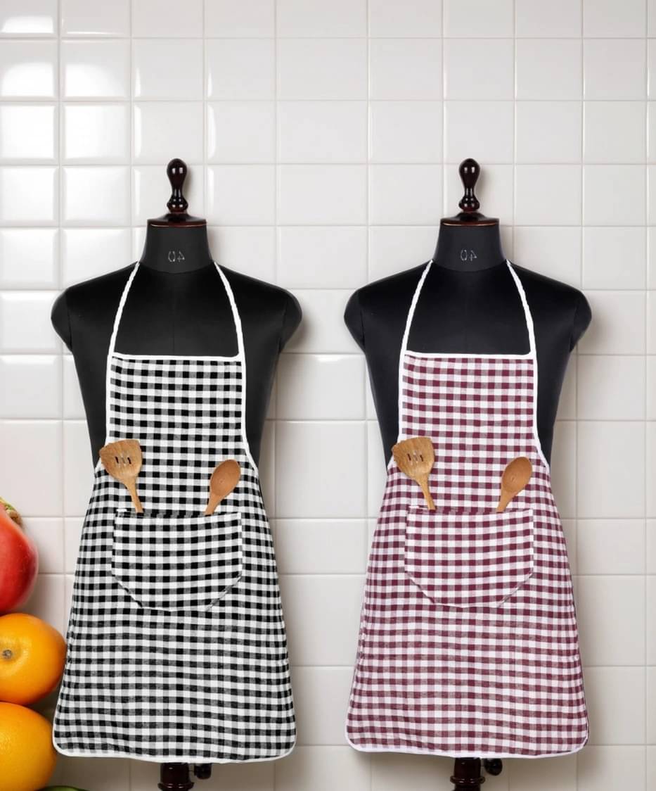 trendy Rabbit Cotton Printed Kitchen Apron with 1 Center Pocket ( Pack of 2 ) trendy Rabbit Cotton Printed Kitchen Apron with 1 Center Pocket ( Pack of 2 )