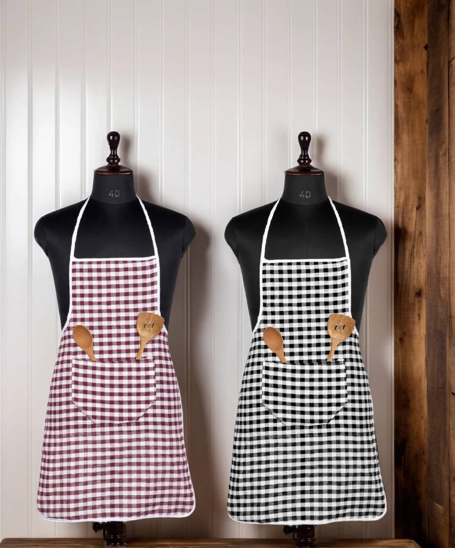     			trendy Rabbit Cotton Printed Kitchen Apron with 1 Center Pocket ( Pack of 2 )