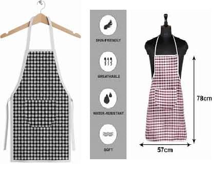     			trendy Rabbit Cotton Printed Kitchen Apron with 1 Center Pocket ( Pack of 2 )