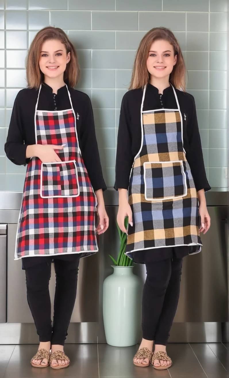 trendy Rabbit Cotton Printed Kitchen Apron with 1 Center Pocket ( Pack of 2 ) trendy Rabbit Cotton Printed Kitchen Apron with 1 Center Pocket ( Pack of 2 )