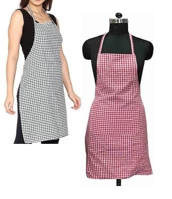 trendy Rabbit Cotton Printed Kitchen Apron with 1 Center Pocket ( Pack of 2 ) trendy Rabbit Cotton Printed Kitchen Apron with 1 Center Pocket ( Pack of 2 )