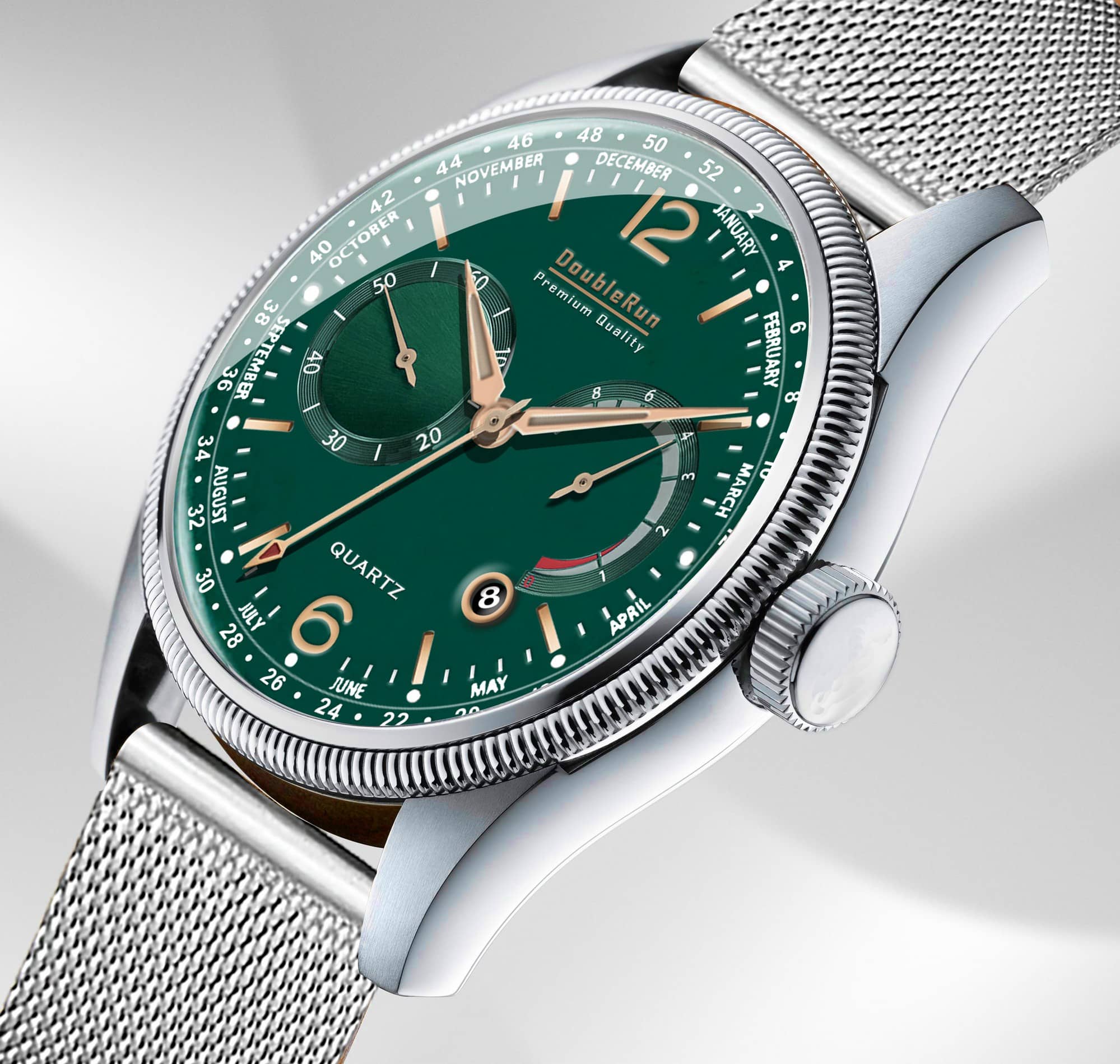 DoubleRun Silver Stainless Steel Analog Men's Watch