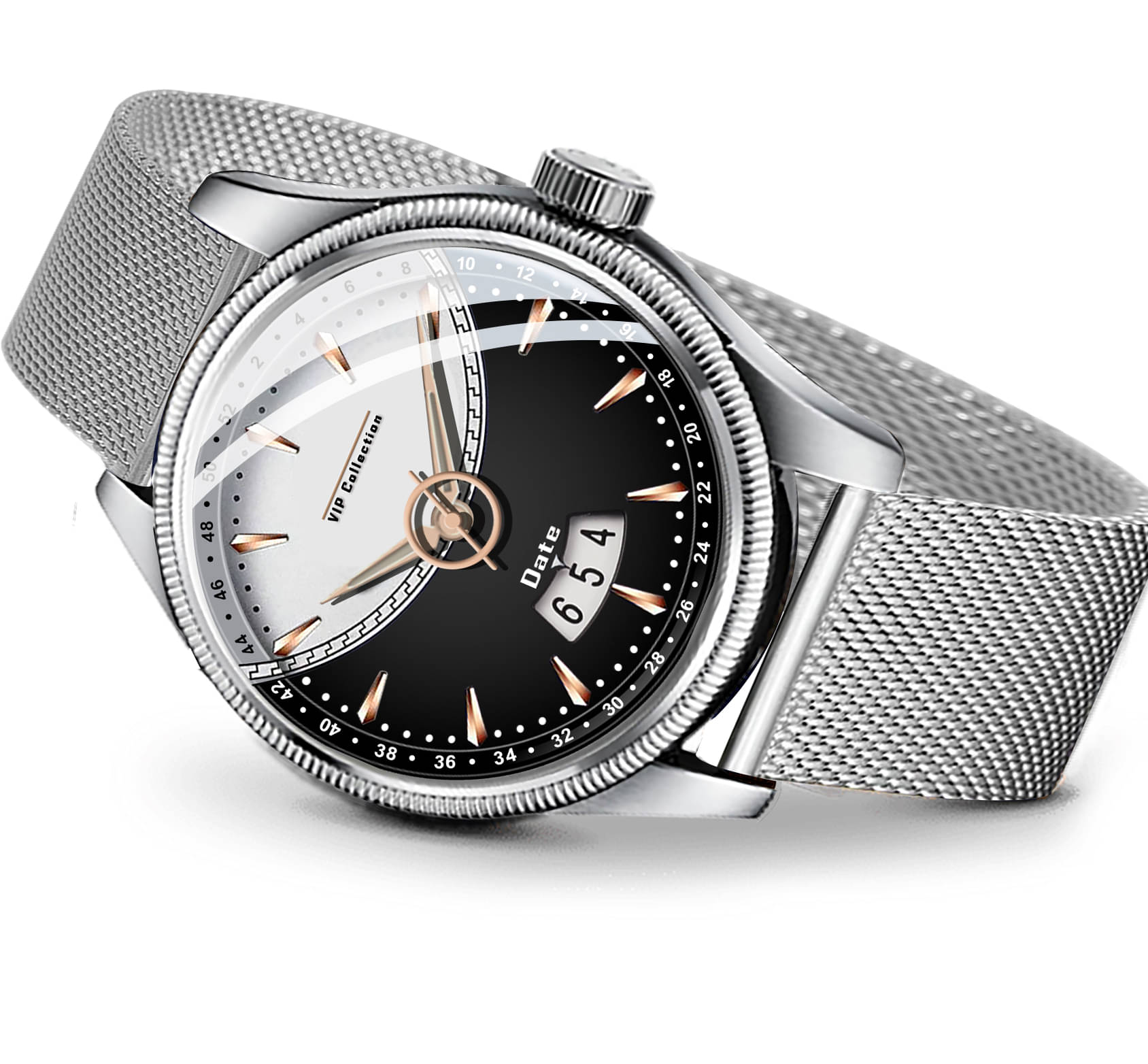     			DoubleRun Silver Stainless Steel Analog Men's Watch