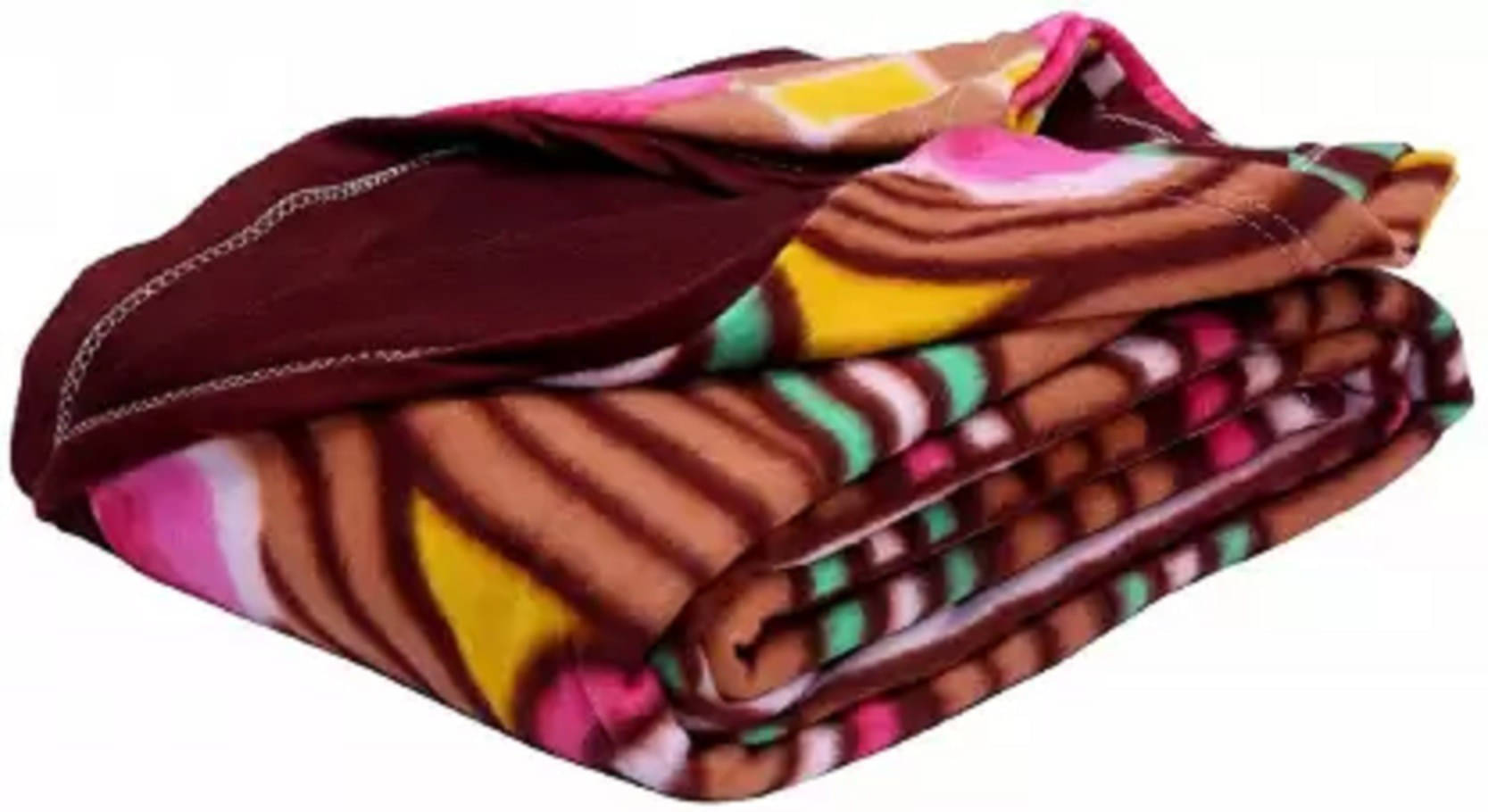     			KHUSHRIT Fleece Solid Single Bed Blanket ( 210 cm x 140 cm ) - Multi ( Pack of 1 )