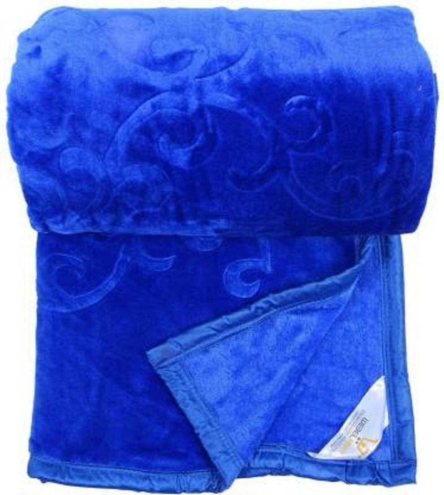KHUSHRIT Mink Solid Double Bed Blanket ( 230 cm x 210 cm ) - Blue ( Pack of 1 )     			KHUSHRIT Mink Solid Double Bed Blanket ( 230 cm x 210 cm ) - Blue ( Pack of 1 )