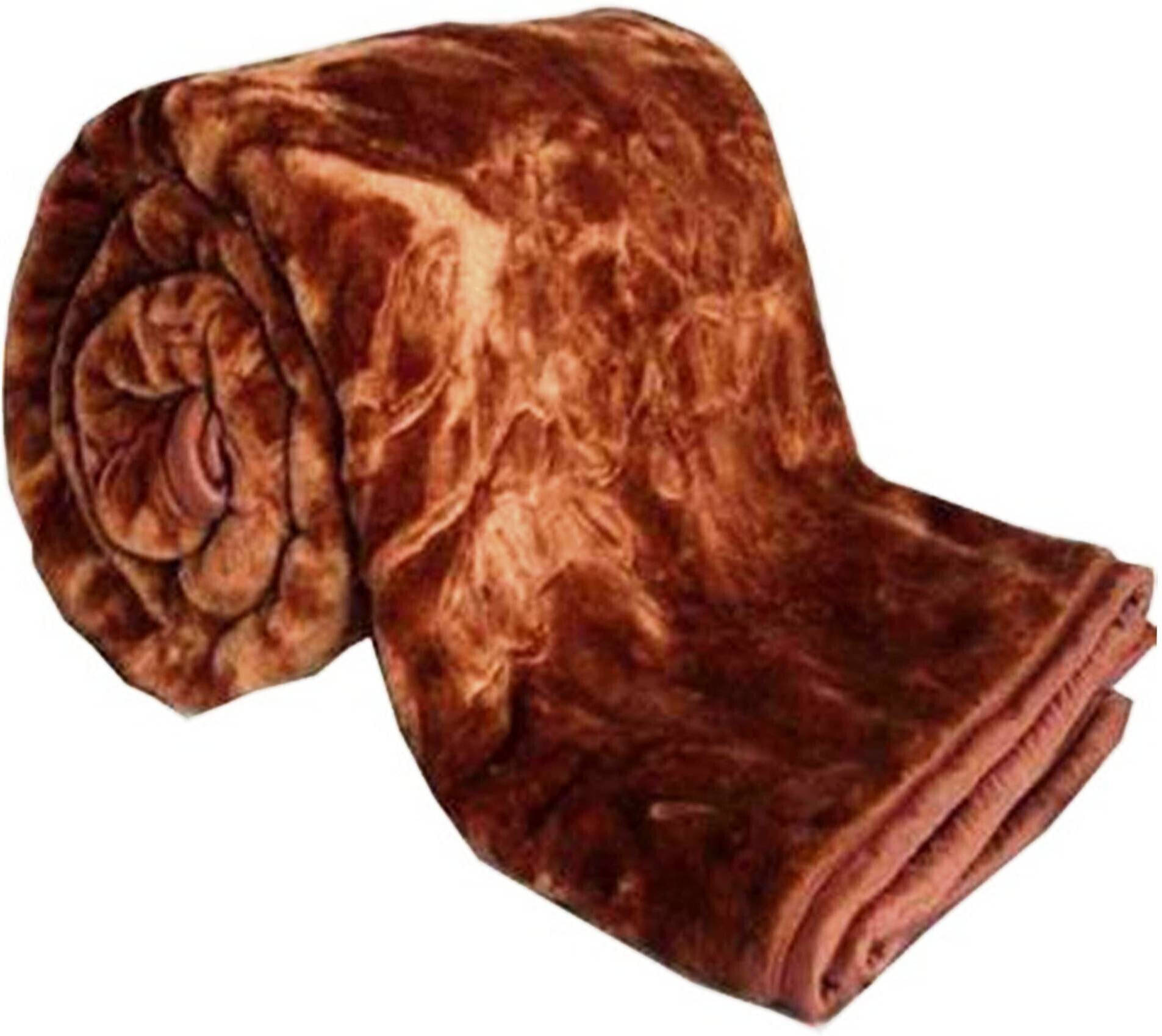 KHUSHRIT Mink Solid Double Bed Blanket ( 240 cm x 220 cm ) - Brown ( Pack of 1 ) KHUSHRIT Mink Solid Double Bed Blanket ( 240 cm x 220 cm ) - Brown ( Pack of 1 )