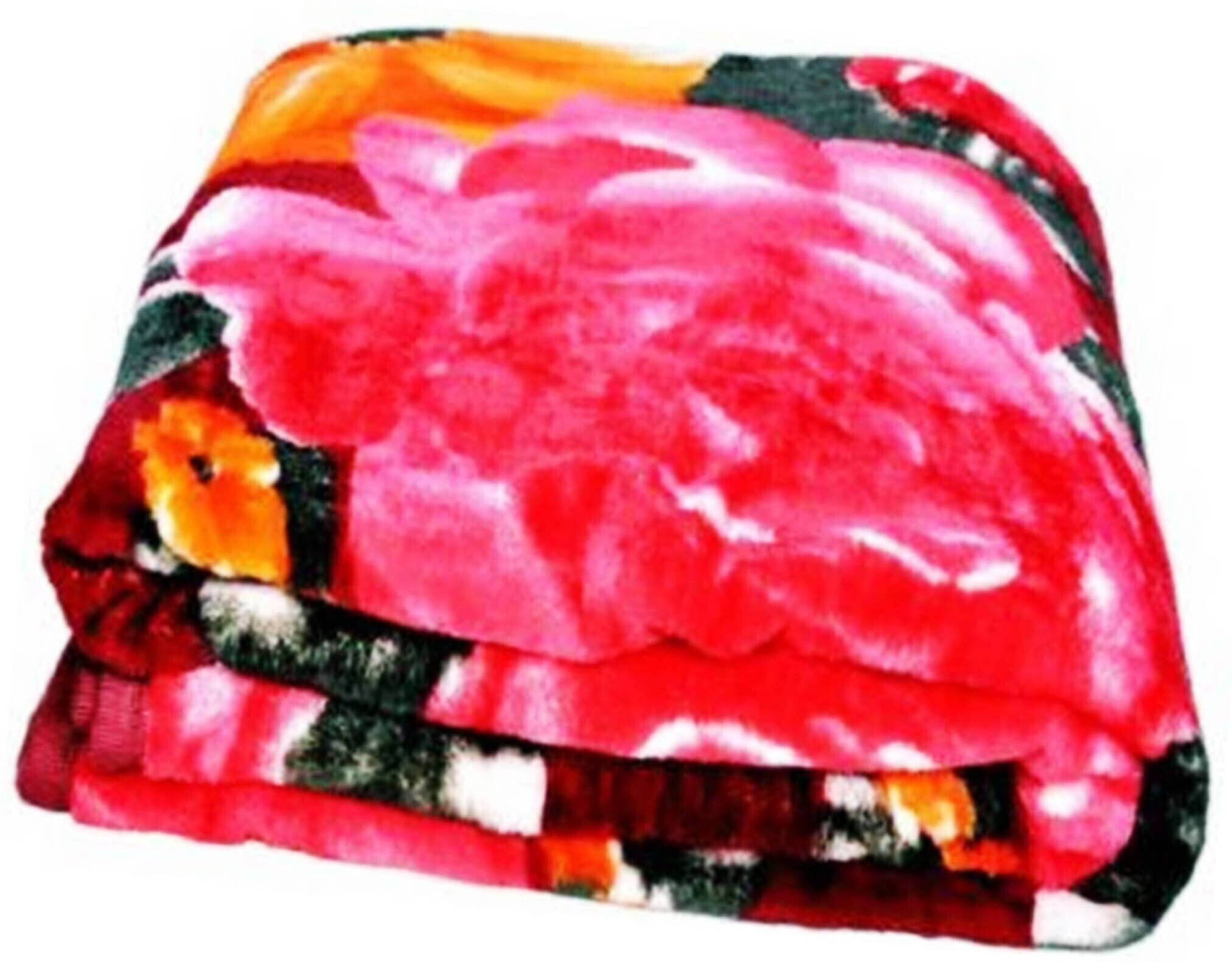     			KHUSHRIT Mink Solid Double Bed Blanket ( 240 cm x 220 cm ) - Multi ( Pack of 1 )