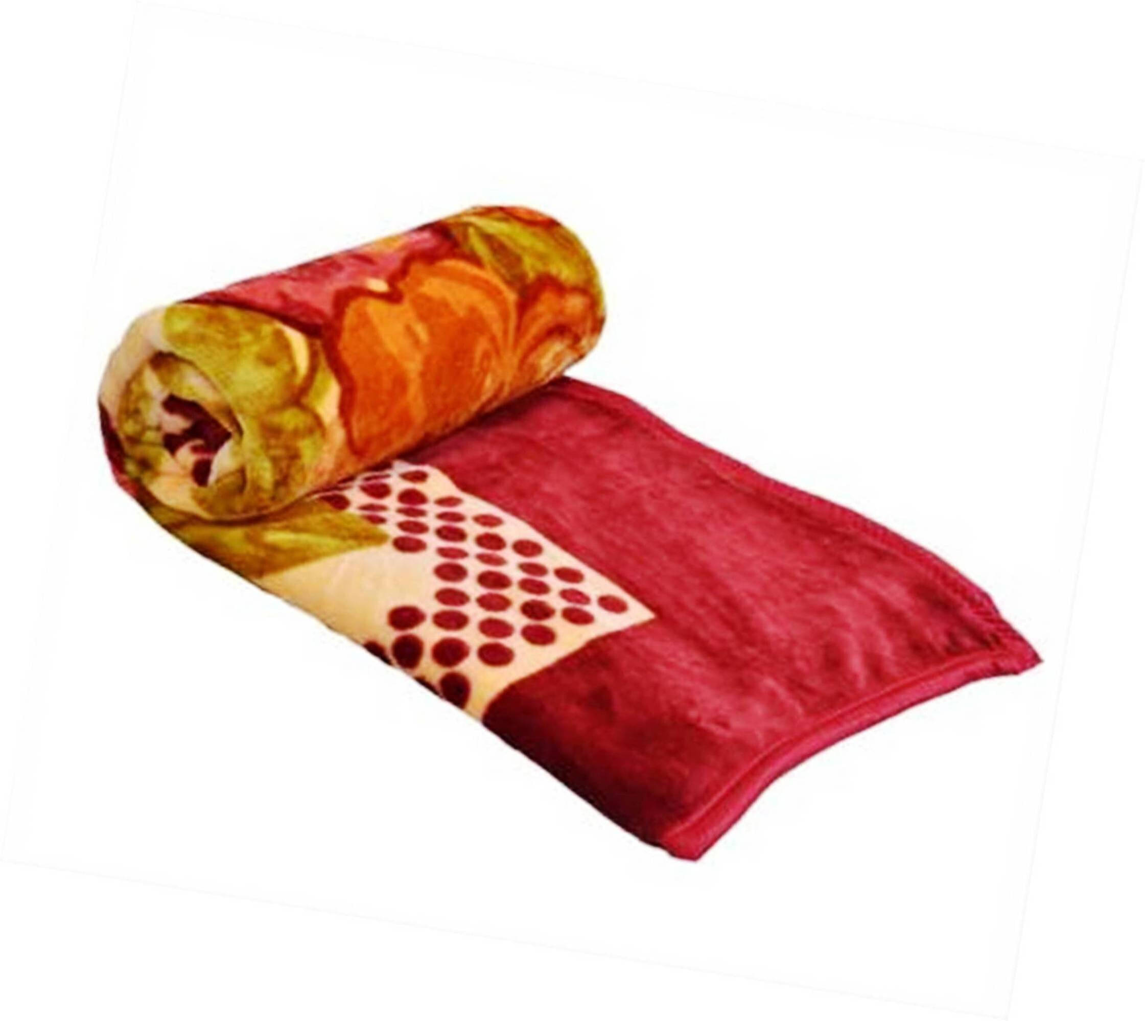     			KHUSHRIT Mink Solid Double Bed Blanket ( 240 cm x 220 cm ) - Multi ( Pack of 1 )