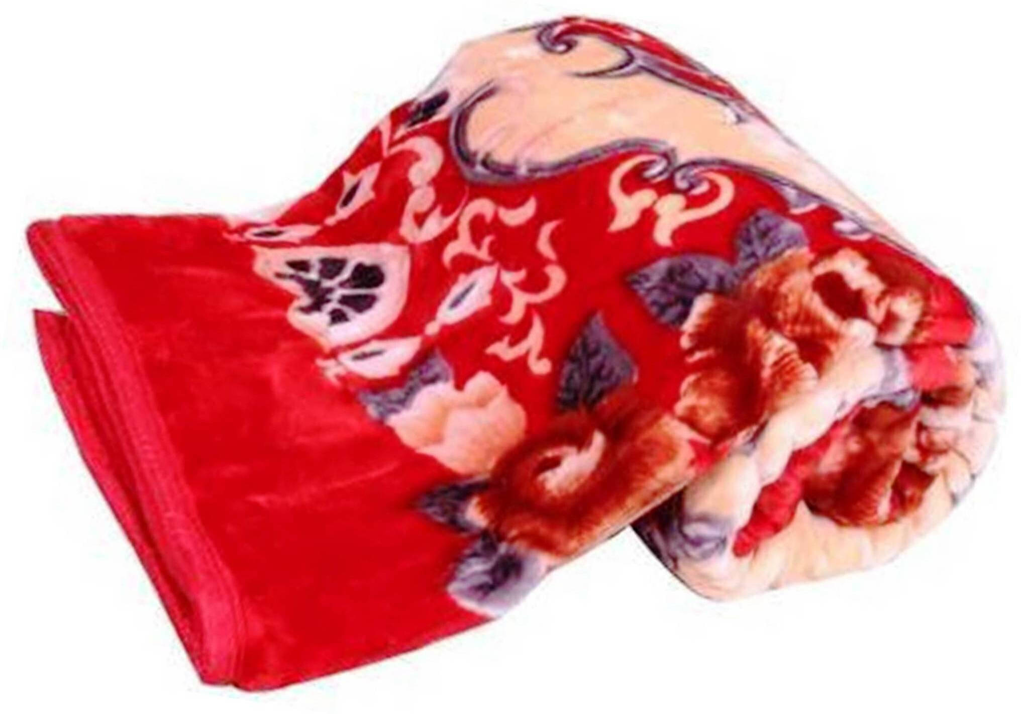     			KHUSHRIT Mink Solid Double Bed Blanket ( 240 cm x 220 cm ) - Multi ( Pack of 1 )