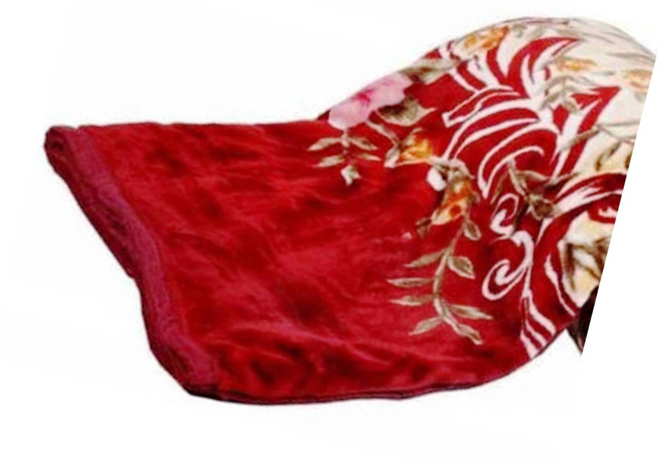     			KHUSHRIT Mink Solid Double Bed Blanket ( 240 cm x 220 cm ) - Multi ( Pack of 1 )