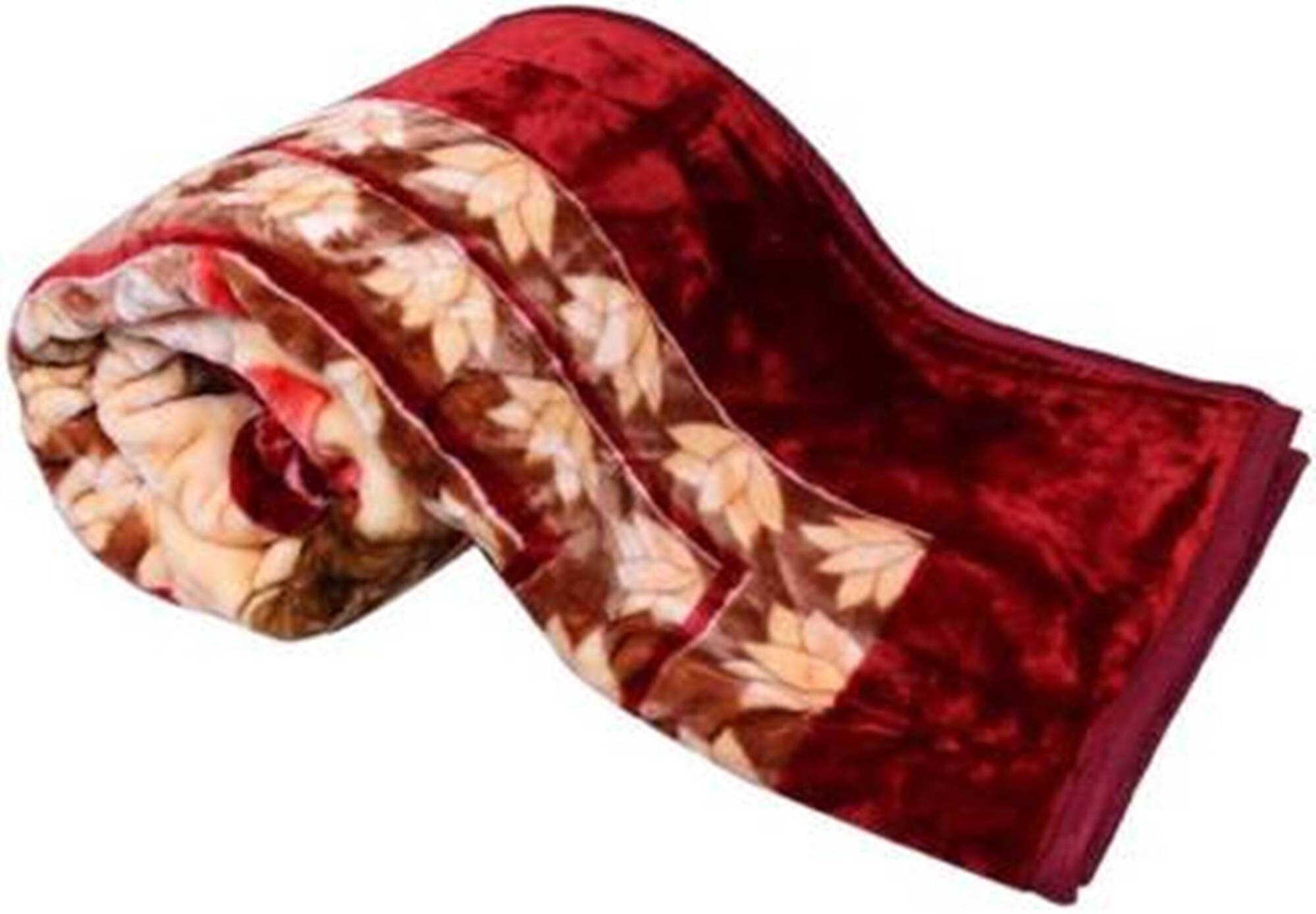     			KHUSHRIT Mink Solid Double Bed Blanket ( 240 cm x 220 cm ) - Multi ( Pack of 1 )