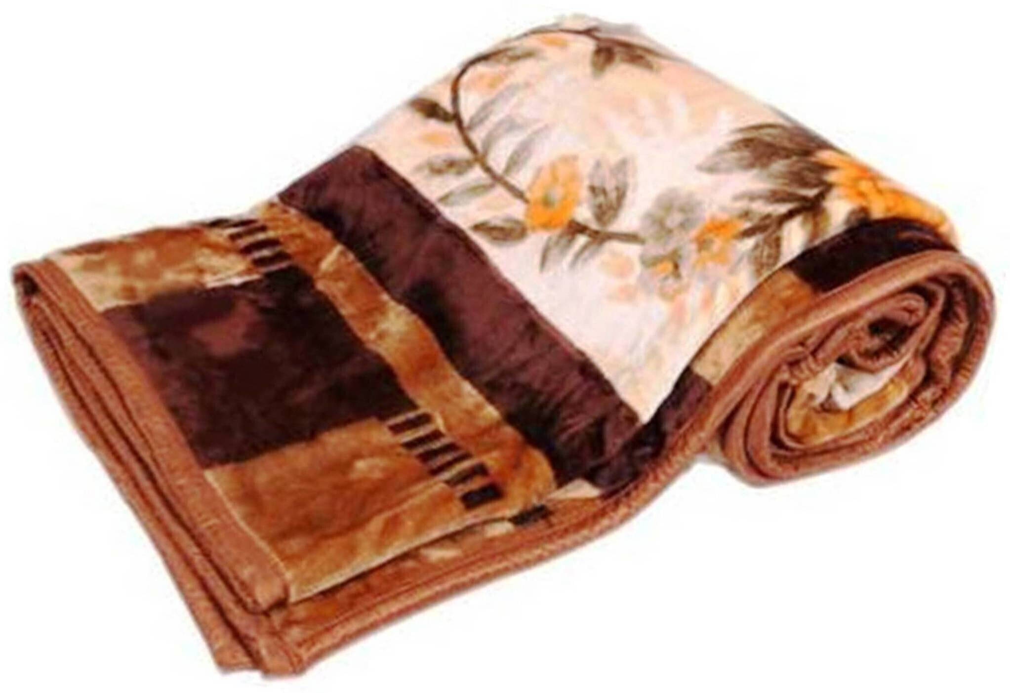     			KHUSHRIT Mink Solid Double Bed Blanket ( 240 cm x 220 cm ) - Multi ( Pack of 1 )