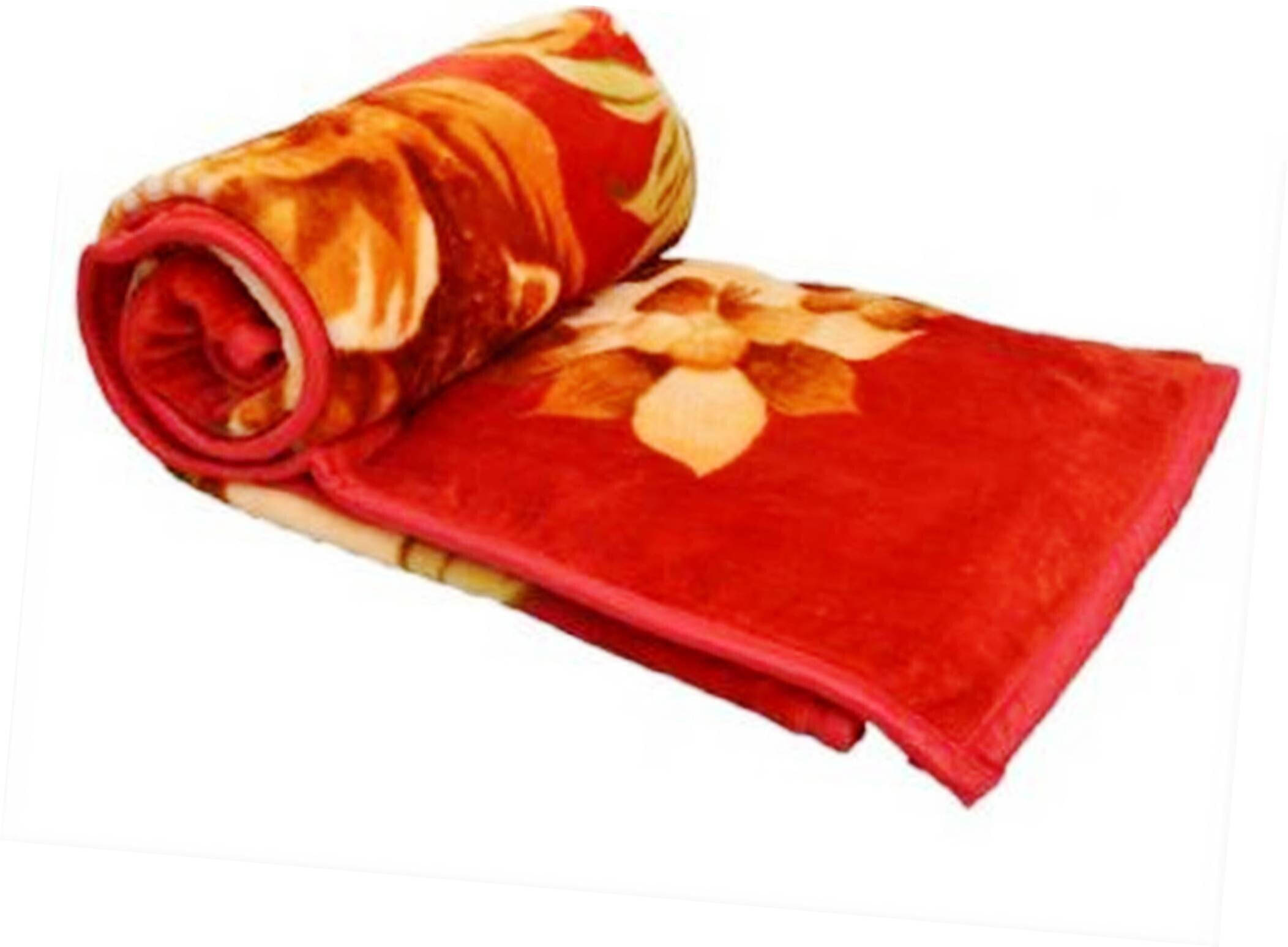     			KHUSHRIT Mink Solid Double Bed Blanket ( 240 cm x 220 cm ) - Multi ( Pack of 1 )