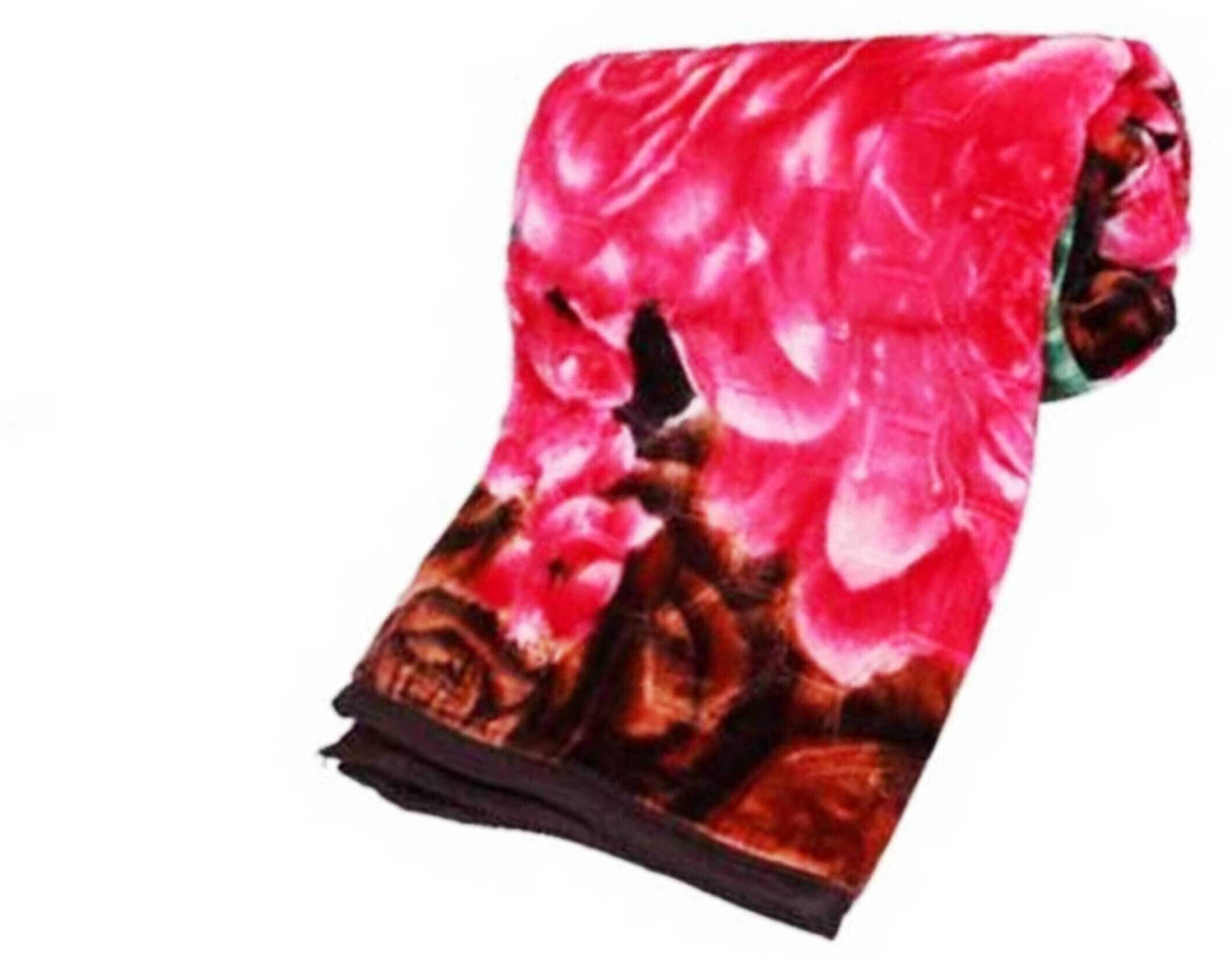     			KHUSHRIT Mink Solid Double Bed Blanket ( 240 cm x 220 cm ) - Multi ( Pack of 1 )