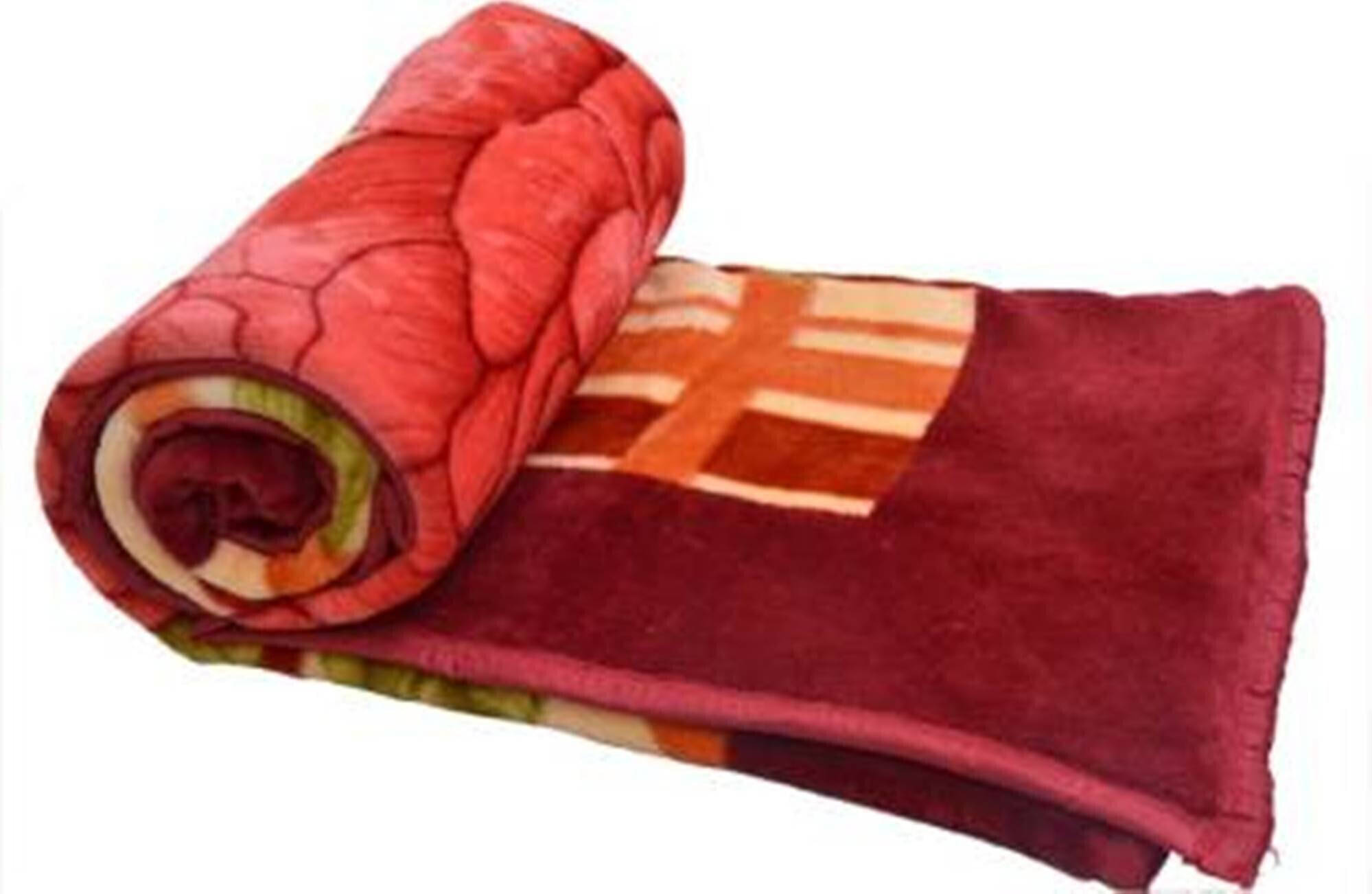     			KHUSHRIT Mink Solid Double Bed Blanket ( 240 cm x 220 cm ) - Multi ( Pack of 1 )