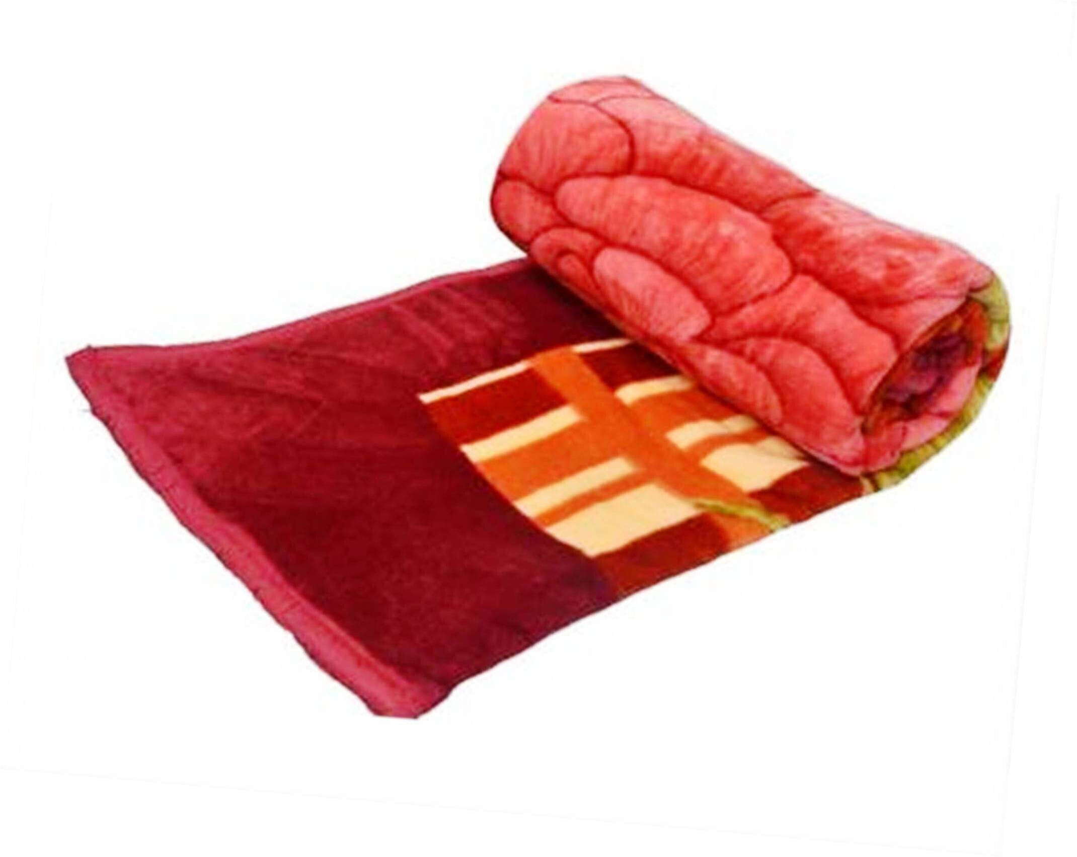     			KHUSHRIT Mink Solid Double Bed Blanket ( 240 cm x 220 cm ) - Multi ( Pack of 1 )