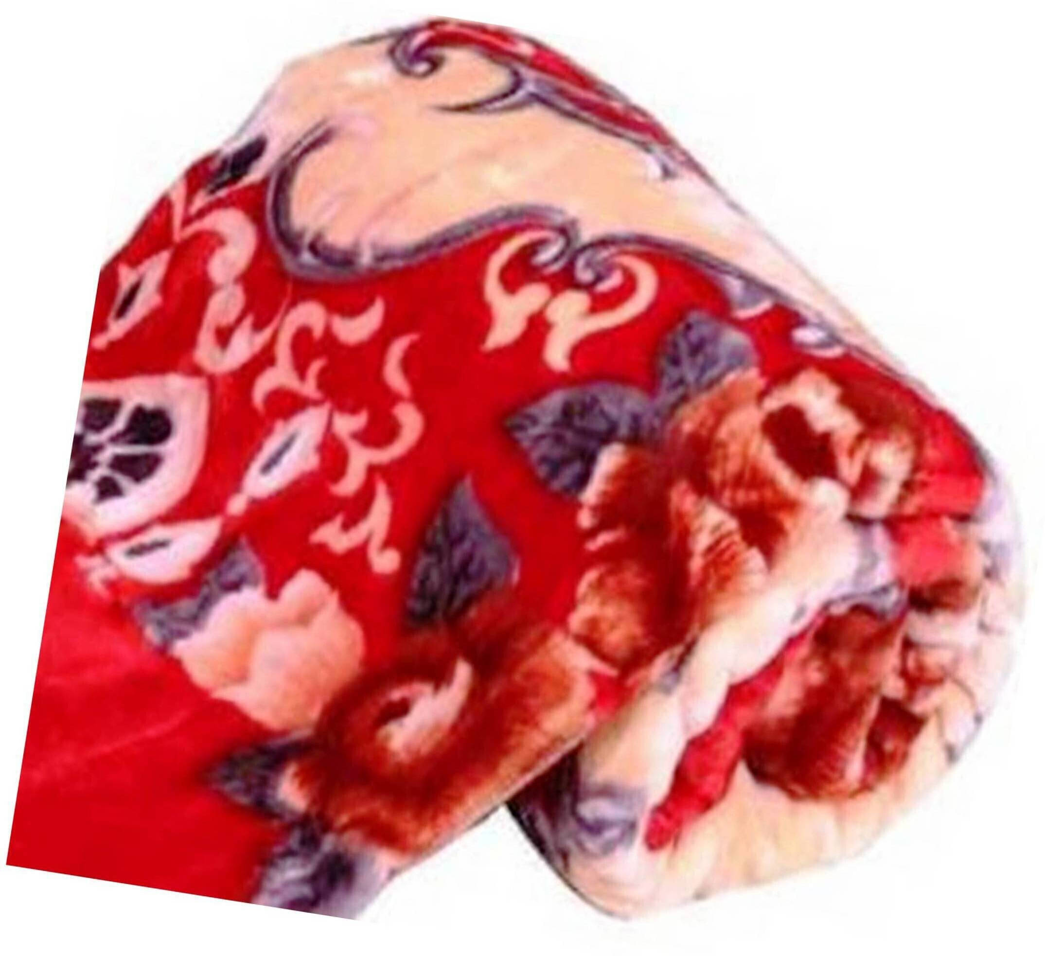     			KHUSHRIT Mink Solid Double Bed Blanket ( 240 cm x 220 cm ) - Multi ( Pack of 1 )