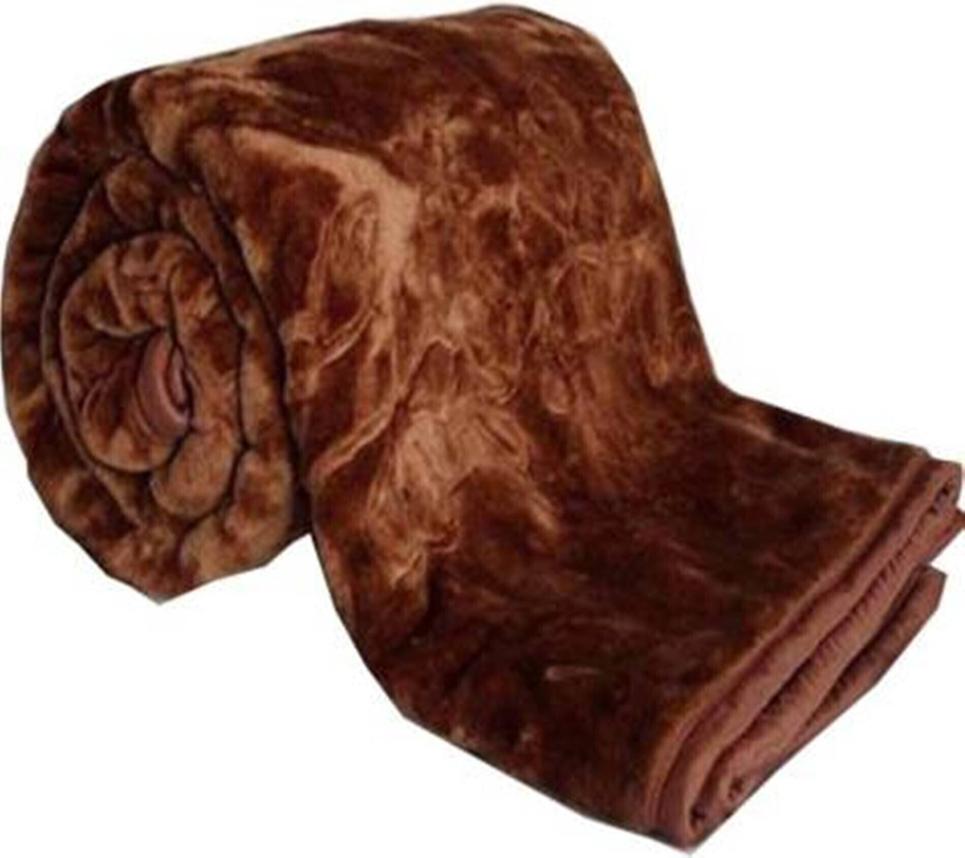 KHUSHRIT Mink Solid Double Bed Blanket ( 240 cm x 220 cm ) - Brown ( Pack of 1 ) KHUSHRIT Mink Solid Double Bed Blanket ( 240 cm x 220 cm ) - Brown ( Pack of 1 )