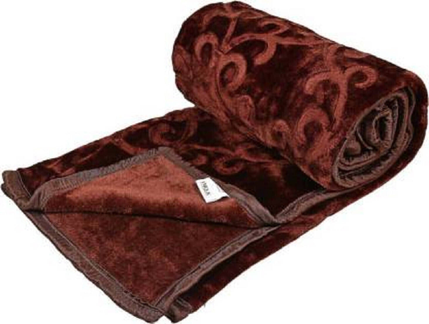     			KHUSHRIT Mink Solid Single Bed Blanket ( 210 cm x 150 cm ) - Brown ( Pack of 1 )