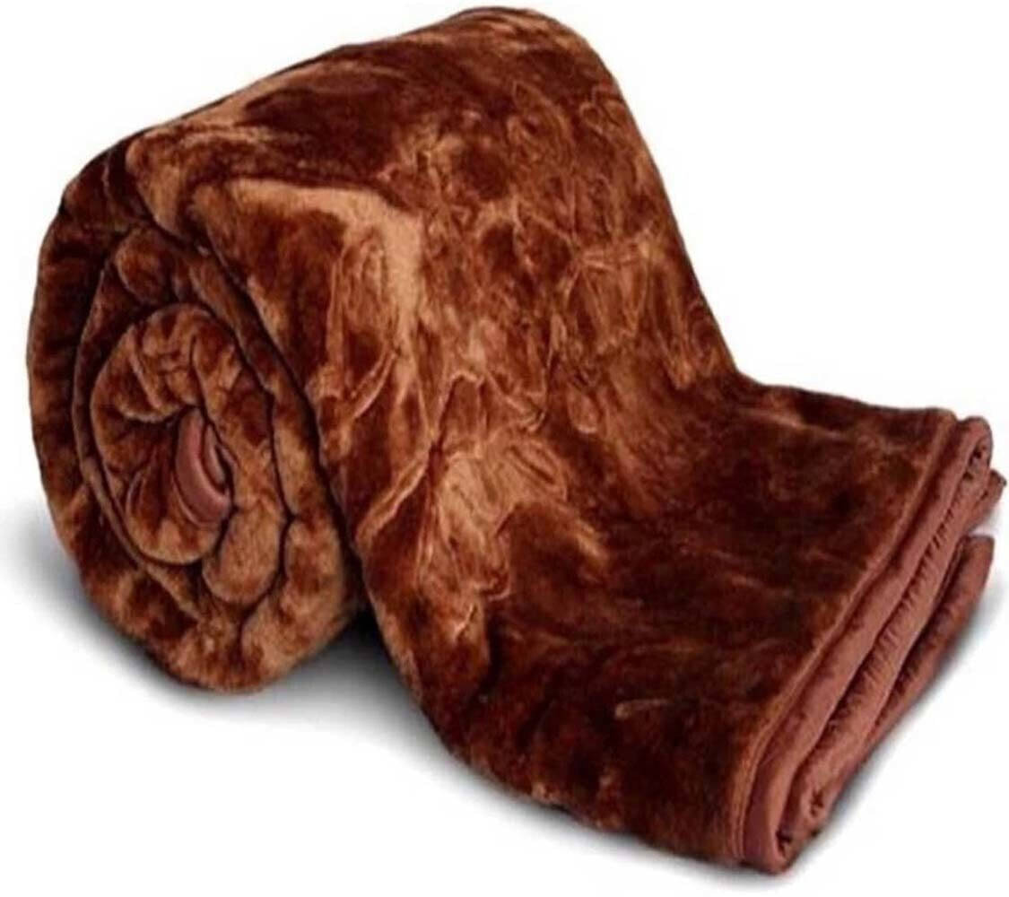    			KHUSHRIT Mink Solid Single Bed Blanket ( 210 cm x 150 cm ) - Brown ( Pack of 1 )