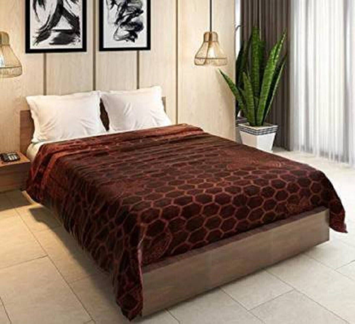     			KHUSHRIT Mink Solid Single Bed Blanket ( 210 cm x 150 cm ) - Brown ( Pack of 1 )