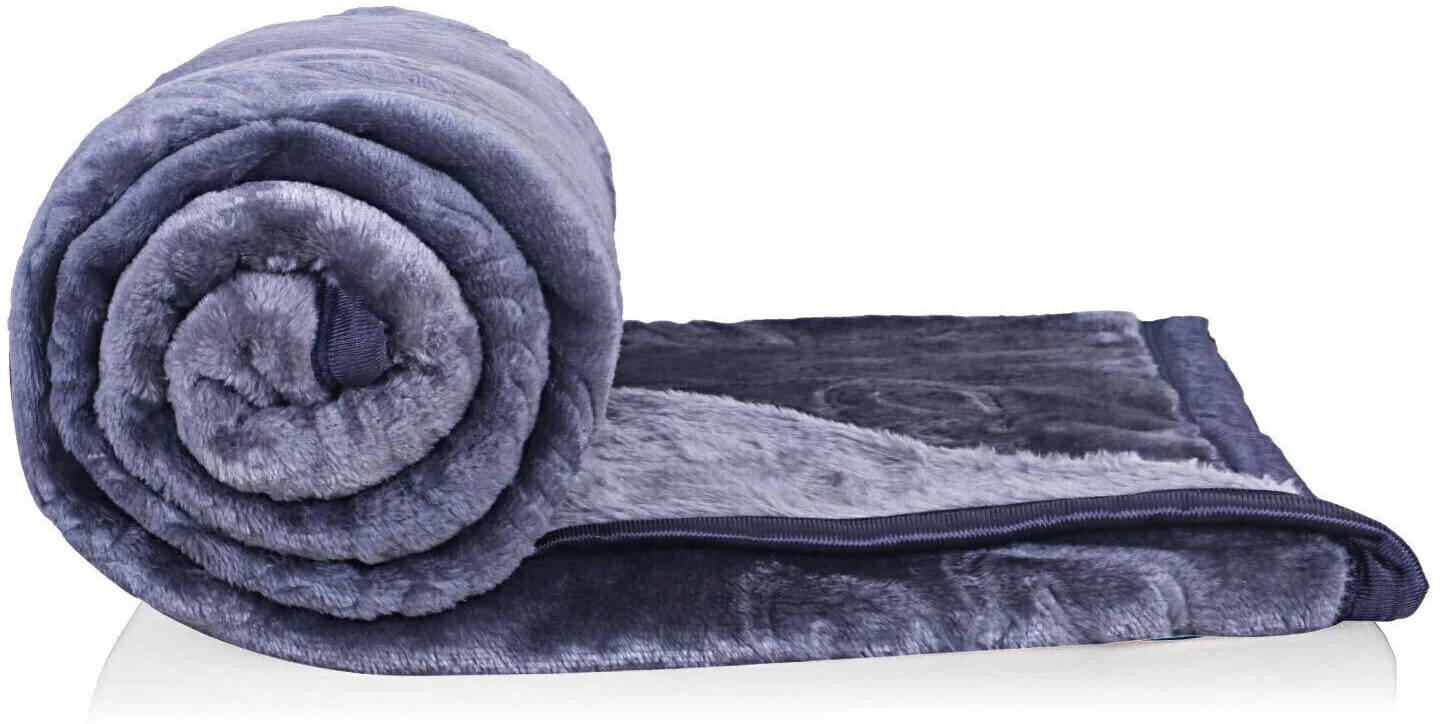 KHUSHRIT Mink Solid Single Bed Blanket ( 220 cm x 150 cm ) - Grey ( Pack of 1 ) KHUSHRIT Mink Solid Single Bed Blanket ( 220 cm x 150 cm ) - Grey ( Pack of 1 )